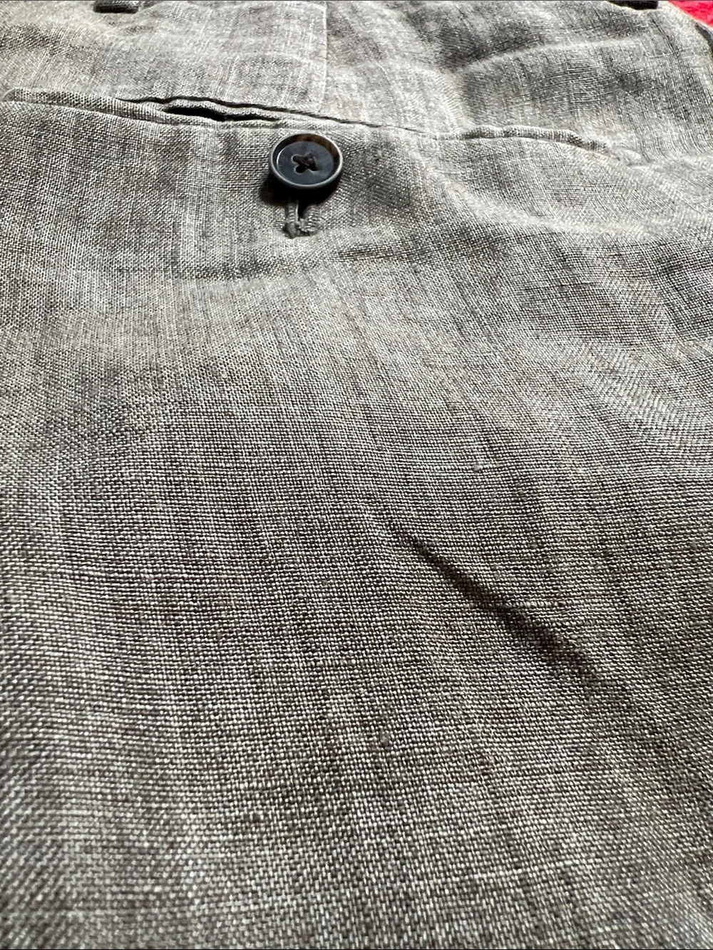 Joseph Abboud Light Brown Linen Blend Dress Pants Men's 34x30 Made in Italy